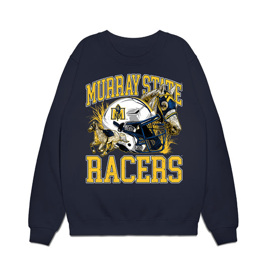 Murray State - NCAA Football : Cannon McCulley - Vintage Helmet Premium Crewneck Sweatshirt-0