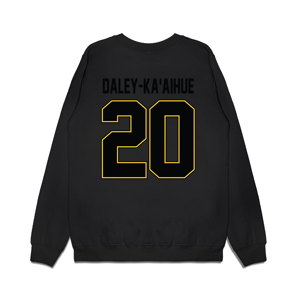 PLU - NCAA Football : Rixen Daley-Ka'aihue - Vintage Helmet Premium Crewneck Sweatshirt-1