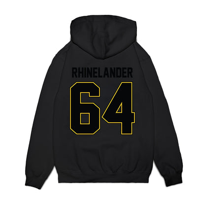 PLU - NCAA Football : Caleb Rhinelander - Vintage Helmet Premium Hooded Sweatshirt-1