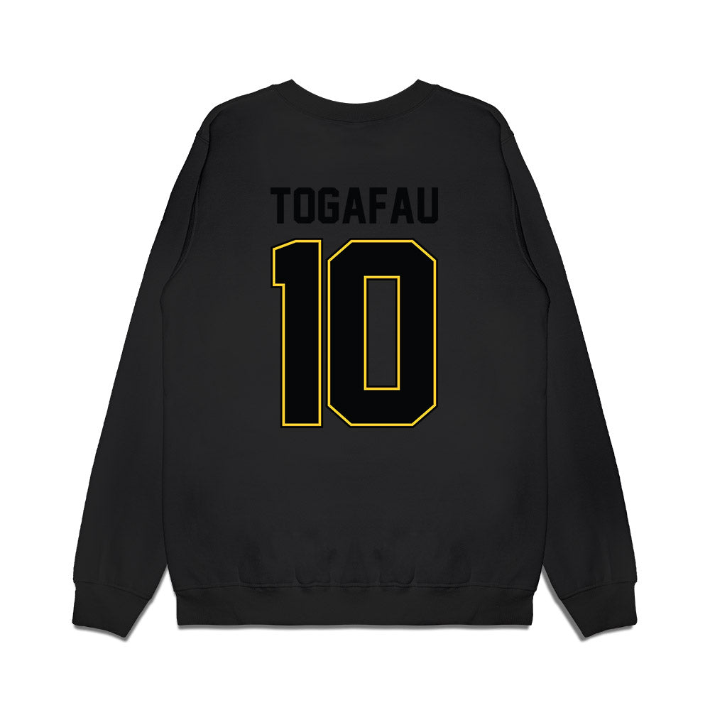 PLU - NCAA Football : Braeden Togafau - Vintage Helmet Premium Crewneck Sweatshirt-1