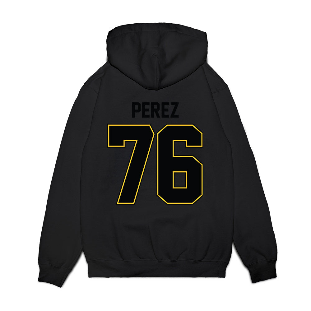 PLU - NCAA Football : Cooper Perez - Vintage Helmet Premium Hooded Sweatshirt-1