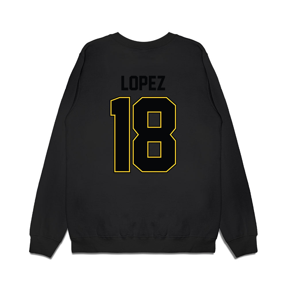 PLU - NCAA Football : Kawika Lopez - Vintage Helmet Premium Crewneck Sweatshirt-1