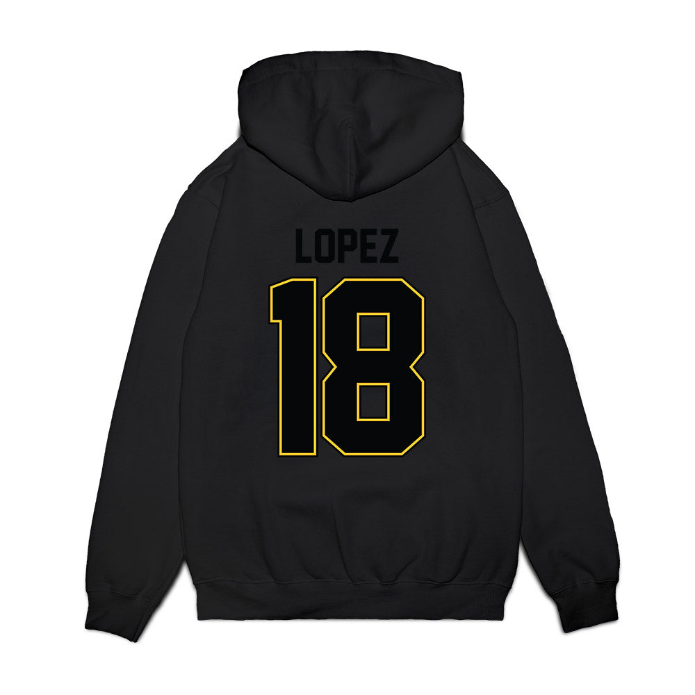 PLU - NCAA Football : Kawika Lopez - Vintage Helmet Premium Hooded Sweatshirt-1