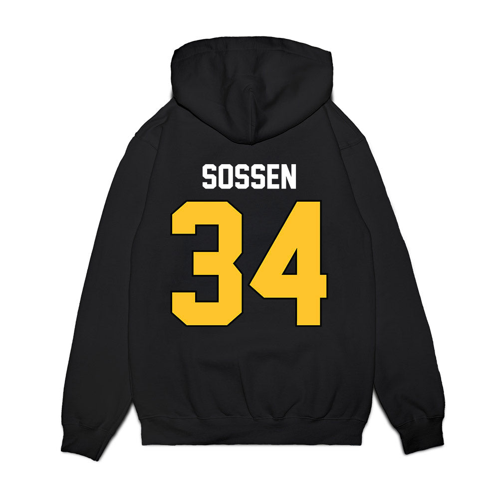 Ferris State - NCAA Football : Finn Sossen - Vintage Helmet Premium Hooded Sweatshirt-1