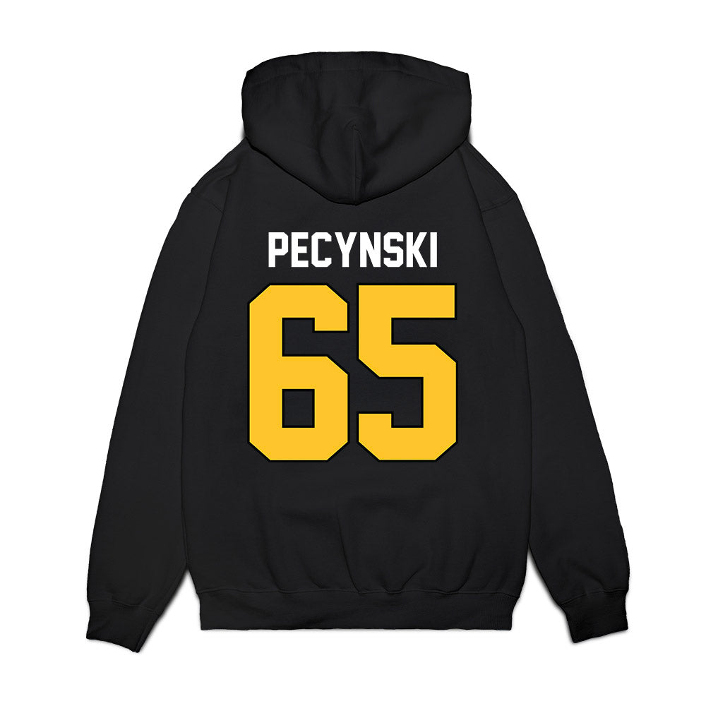 Ferris State - NCAA Football : Cory Pecynski - Vintage Helmet Premium Hooded Sweatshirt-1