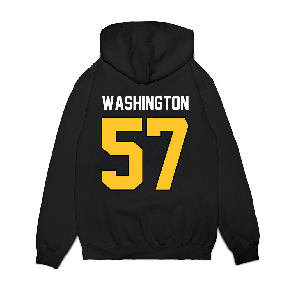 Ferris State - NCAA Football : Jaylen Washington - Vintage Helmet Premium Hooded Sweatshirt-1