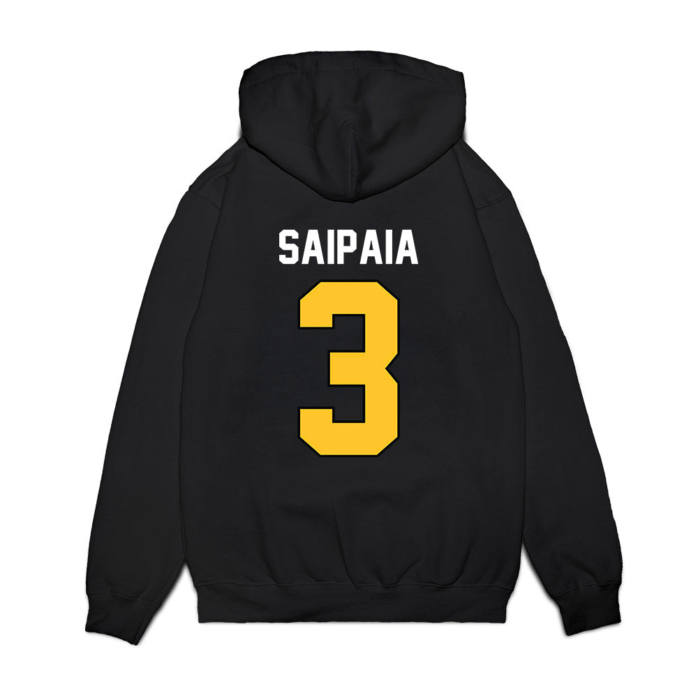 Ferris State - NCAA Football : Blaine Saipaia - Vintage Helmet Premium Hooded Sweatshirt-1