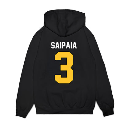 Ferris State - NCAA Football : Blaine Saipaia - Vintage Helmet Premium Hooded Sweatshirt-1