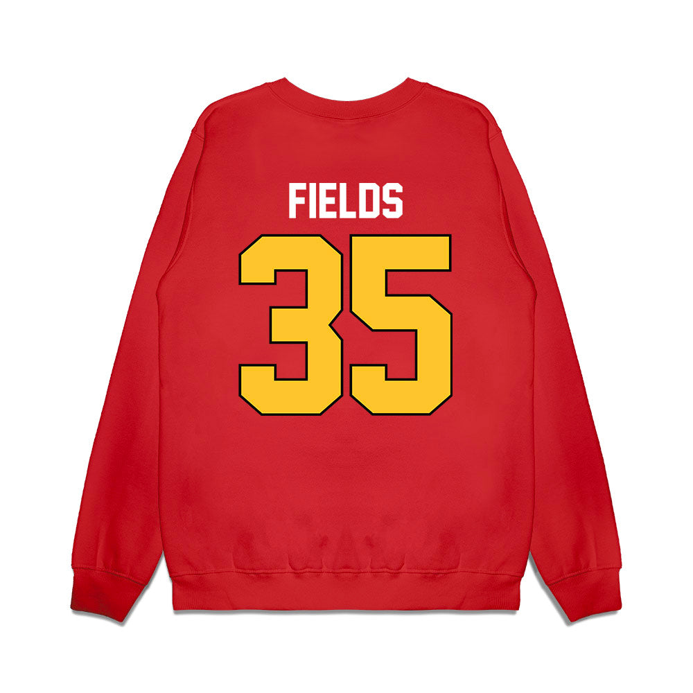 Ferris State - NCAA Football : Jerek fields Fields - Vintage Helmet Premium Crewneck Sweatshirt-1