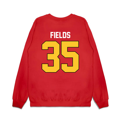 Ferris State - NCAA Football : Jerek fields Fields - Vintage Helmet Premium Crewneck Sweatshirt-1
