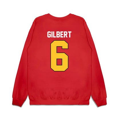 Ferris State - NCAA Football : James Gilbert - Vintage Helmet Premium Crewneck Sweatshirt-1