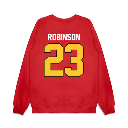 Ferris State - NCAA Football : James Robinson - Vintage Helmet Premium Crewneck Sweatshirt-1