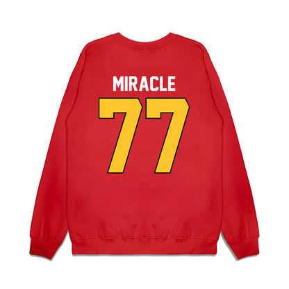 Ferris State - NCAA Football : Travis Miracle - Vintage Helmet Premium Crewneck Sweatshirt-1