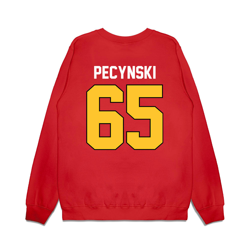 Ferris State - NCAA Football : Cory Pecynski - Vintage Helmet Premium Crewneck Sweatshirt-1