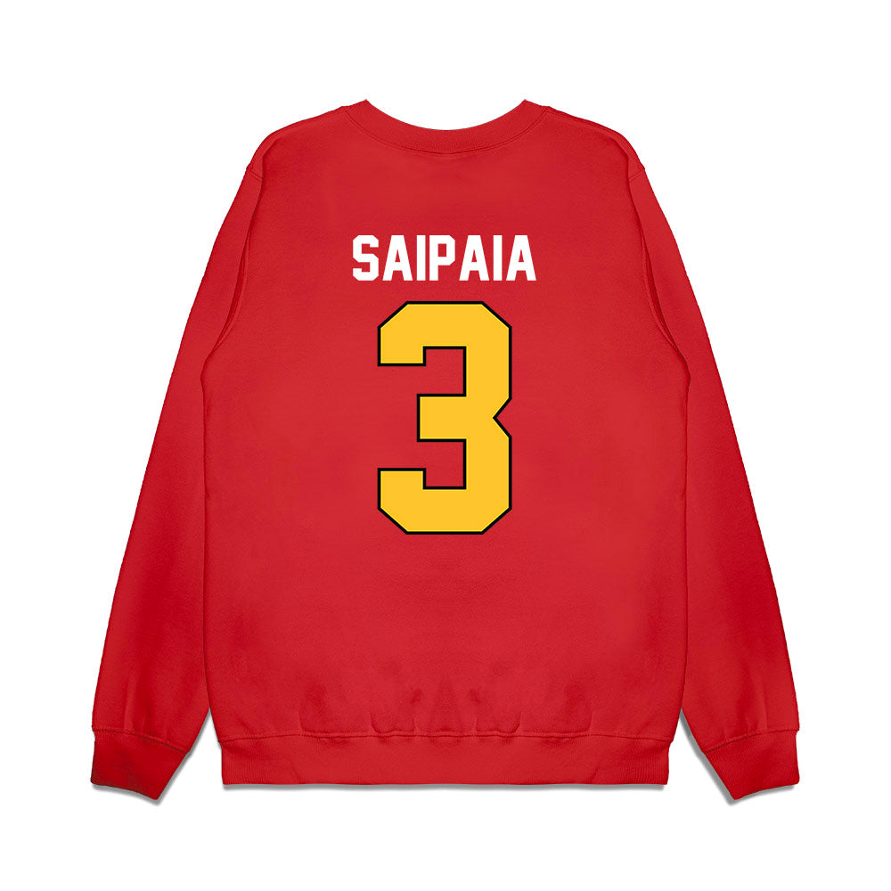 Ferris State - NCAA Football : Blaine Saipaia - Vintage Helmet Premium Crewneck Sweatshirt-1