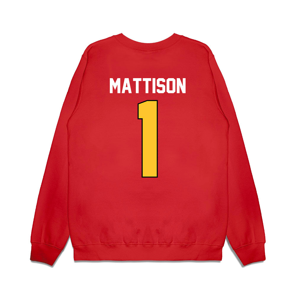 Ferris State - NCAA Football : Gyasi Mattison - Vintage Helmet Premium Crewneck Sweatshirt-1