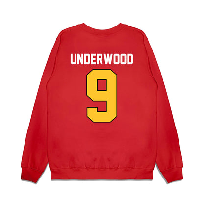 Ferris State - NCAA Football : Cam Underwood - Vintage Helmet Premium Crewneck Sweatshirt-1