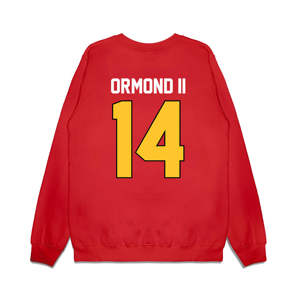 Ferris State - NCAA Football : Timothy Ormond II - Vintage Helmet Premium Crewneck Sweatshirt-1