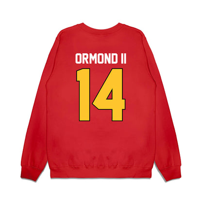 Ferris State - NCAA Football : Timothy Ormond II - Vintage Helmet Premium Crewneck Sweatshirt-1