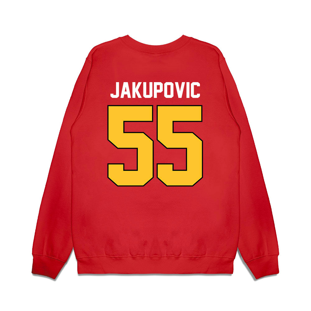Ferris State - NCAA Football : Elmir Jakupovic - Vintage Helmet Premium Crewneck Sweatshirt-1