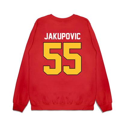 Ferris State - NCAA Football : Elmir Jakupovic - Vintage Helmet Premium Crewneck Sweatshirt-1