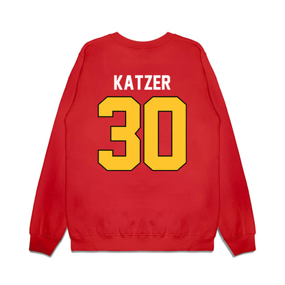 Ferris State - NCAA Football : Kannon Katzer - Vintage Helmet Premium Crewneck Sweatshirt-1