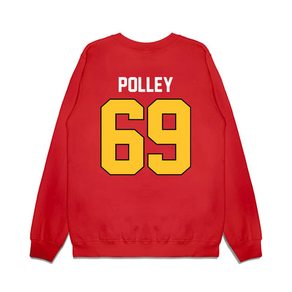 Ferris State - NCAA Football : AJ Polley - Vintage Helmet Premium Crewneck Sweatshirt-1