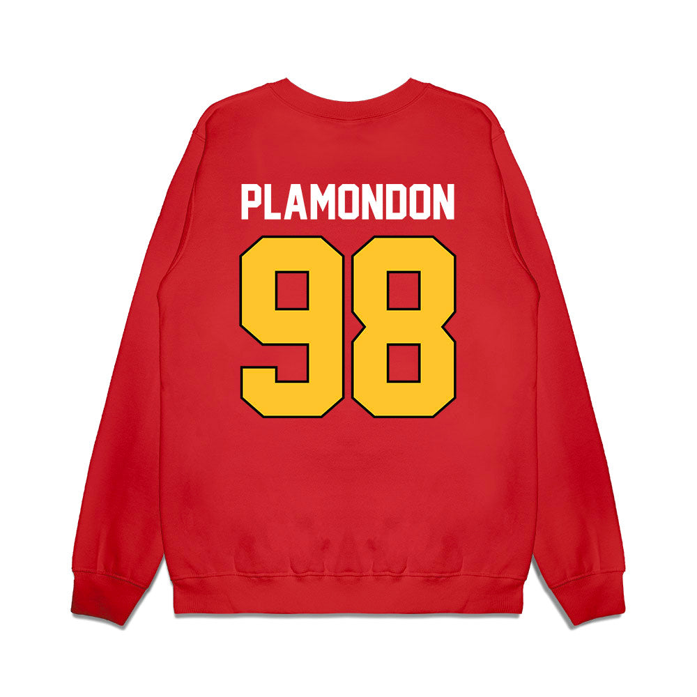 Ferris State - NCAA Football : Jake Plamondon - Vintage Helmet Premium Crewneck Sweatshirt-1