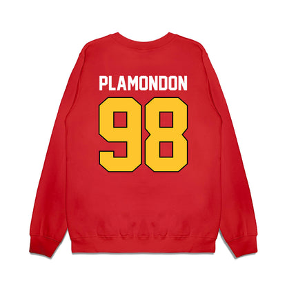 Ferris State - NCAA Football : Jake Plamondon - Vintage Helmet Premium Crewneck Sweatshirt-1