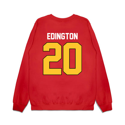 Ferris State - NCAA Football : Jaden Edington - Vintage Helmet Premium Crewneck Sweatshirt-1