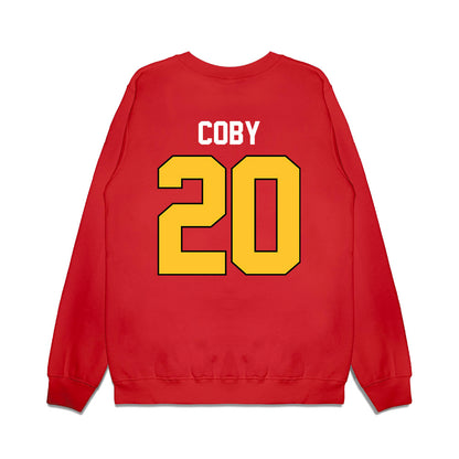 Ferris State - NCAA Football : James Coby - Vintage Helmet Premium Crewneck Sweatshirt-1