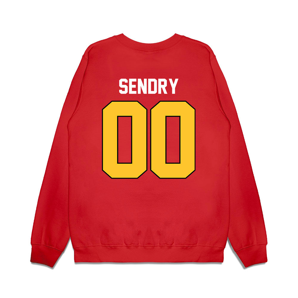 Ferris State - NCAA Football : Caseton Sendry - Vintage Helmet Premium Crewneck Sweatshirt-1