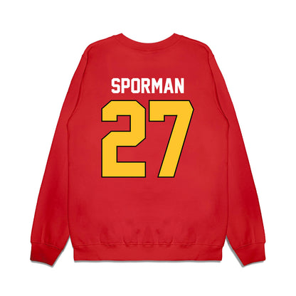 Ferris State - NCAA Football : Ben Sporman - Vintage Helmet Premium Crewneck Sweatshirt-1