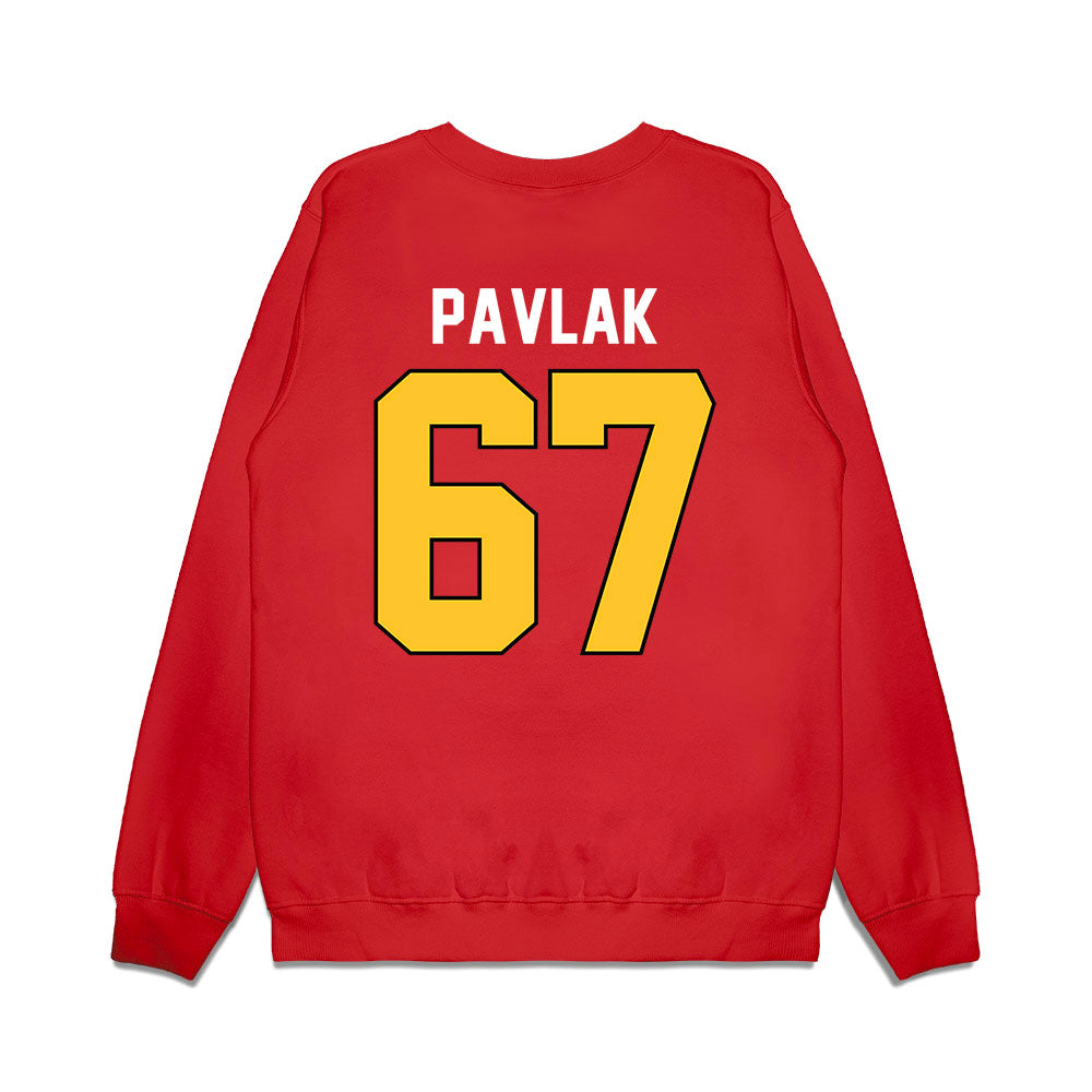 Ferris State - NCAA Football : Avery Pavlak - Vintage Helmet Premium Crewneck Sweatshirt-1
