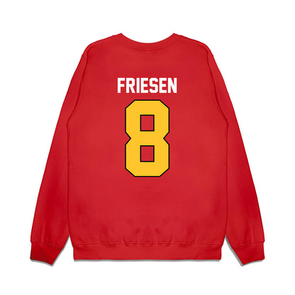 Ferris State - NCAA Football : Kade Friesen - Vintage Helmet Premium Crewneck Sweatshirt-1