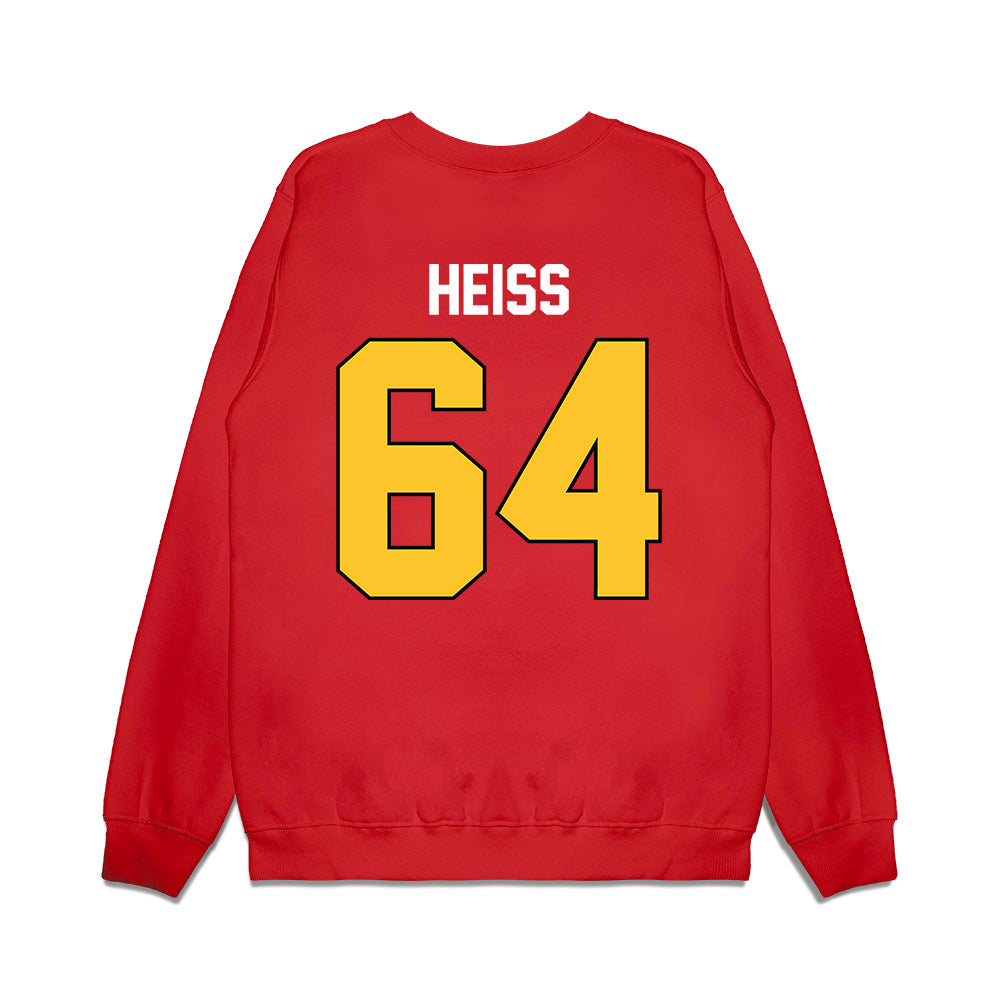 Ferris State - NCAA Football : Cameron Heiss - Vintage Helmet Premium Crewneck Sweatshirt-1