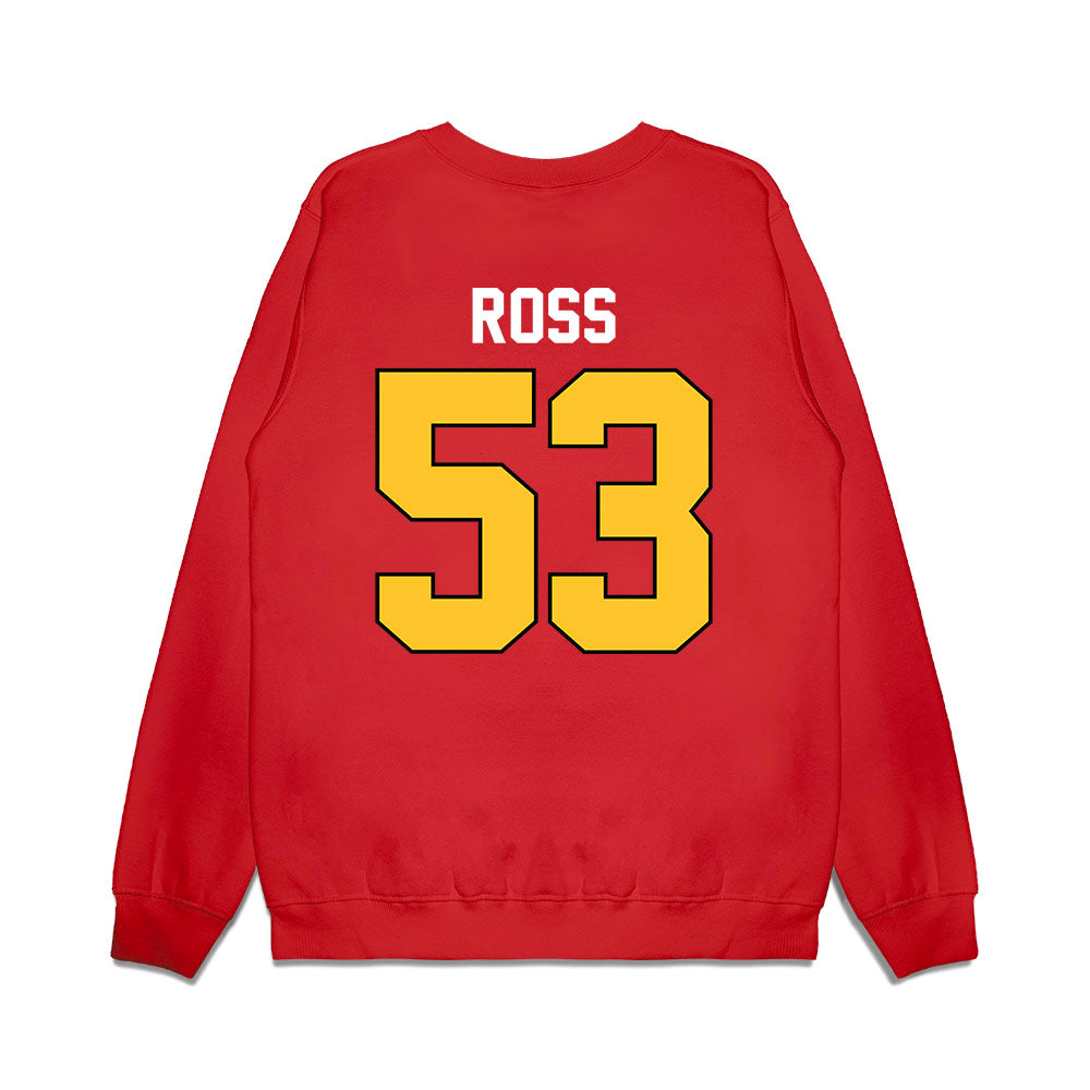 Ferris State - NCAA Football : Ryan Ross - Vintage Helmet Premium Crewneck Sweatshirt-1