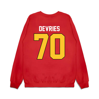Ferris State - NCAA Football : Andrew Devries - Vintage Helmet Premium Crewneck Sweatshirt-1