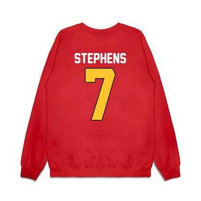 Ferris State - NCAA Football : Shon Stephens - Vintage Helmet Premium Crewneck Sweatshirt-1