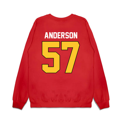 Ferris State - NCAA Football : Derek Anderson - Vintage Helmet Premium Crewneck Sweatshirt-1