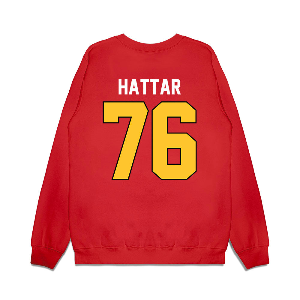 Ferris State - NCAA Football : Lawrence Hattar - Vintage Helmet Premium Crewneck Sweatshirt-1