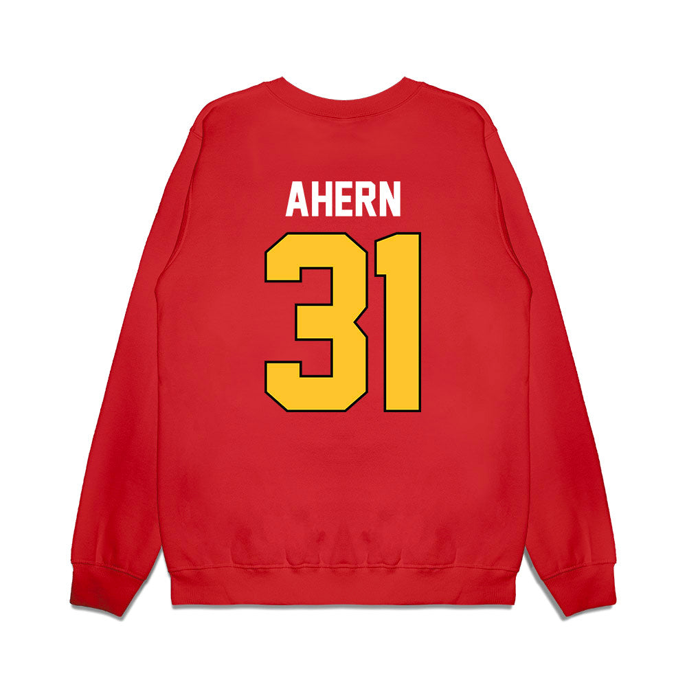 Ferris State - NCAA Football : Ryan Ahern - Vintage Helmet Premium Crewneck Sweatshirt-1