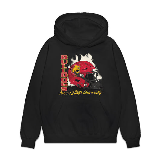 Ferris State - NCAA Football : Jarvis Windom - Vintage Helmet Premium Hooded Sweatshirt-0