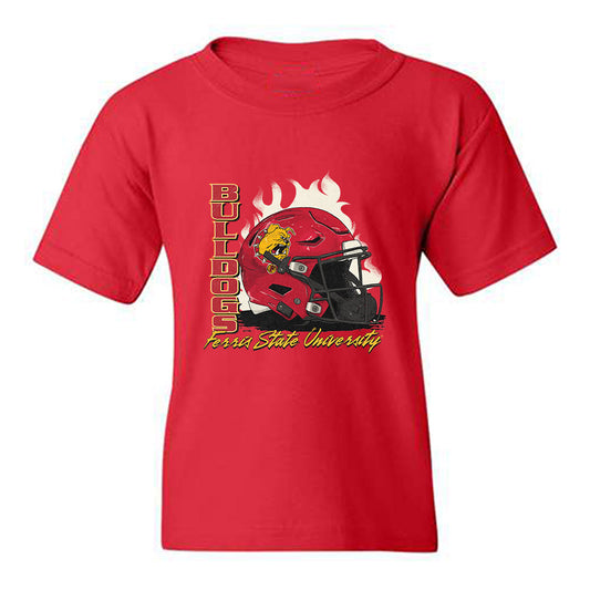 Ferris State - NCAA Football : Tyrin Randle - Vintage Helmet Youth T-Shirt-0