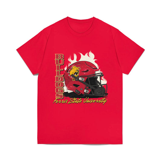 Ferris State - NCAA Football : Jerek fields Fields - Vintage Helmet Comfort Colors T-Shirt-0