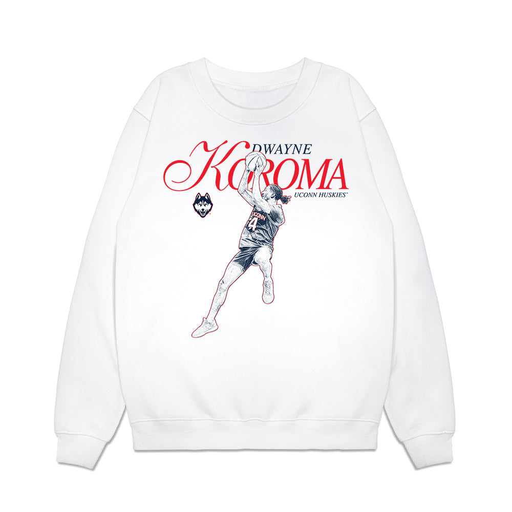 UConn - NCAA Men's Basketball : Dwayne Koroma - Legacy Premium Crewneck Sweatshirt-0