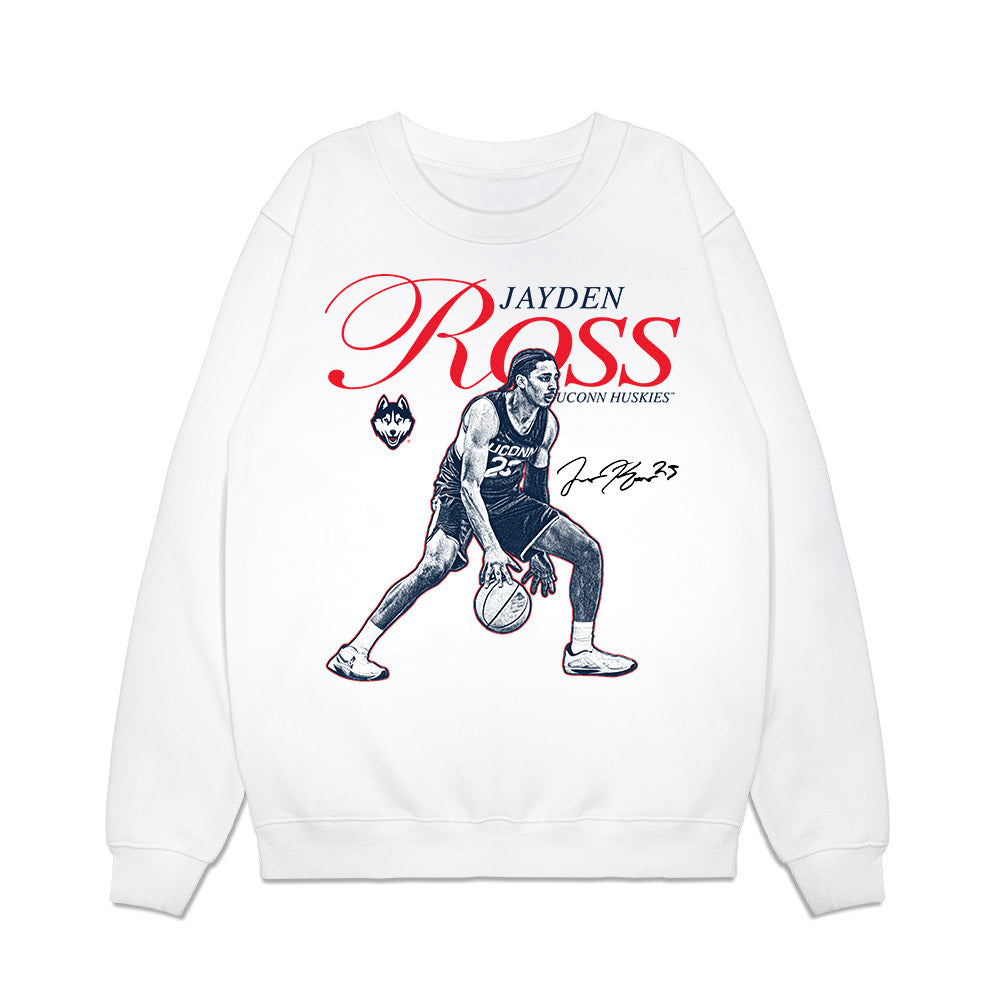 UConn - NCAA Men's Basketball : Jayden Ross - Legacy Premium Crewneck Sweatshirt-0