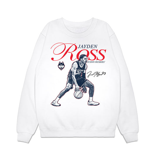 UConn - NCAA Men's Basketball : Jayden Ross - Legacy Premium Crewneck Sweatshirt-0