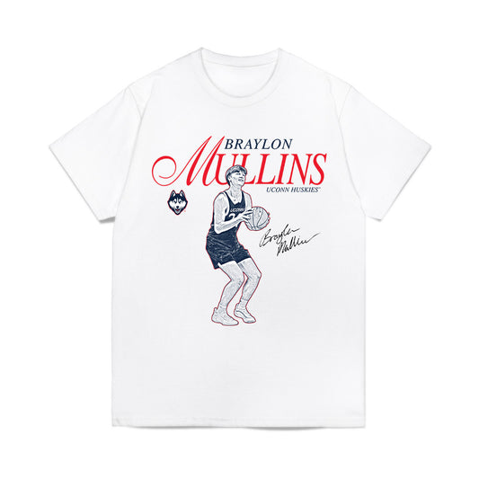UConn - NCAA Men's Basketball : Braylon Mullins - Legacy Comfort Colors T-Shirt-0