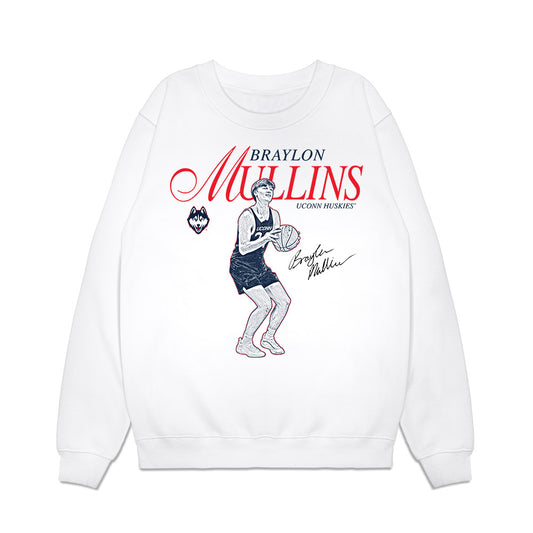 UConn - NCAA Men's Basketball : Braylon Mullins - Legacy Premium Crewneck Sweatshirt-0